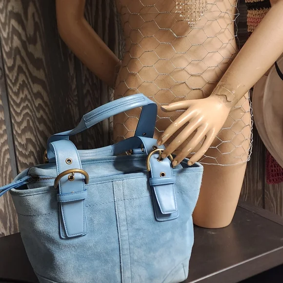 Coach Vintage Blue Suade Soho